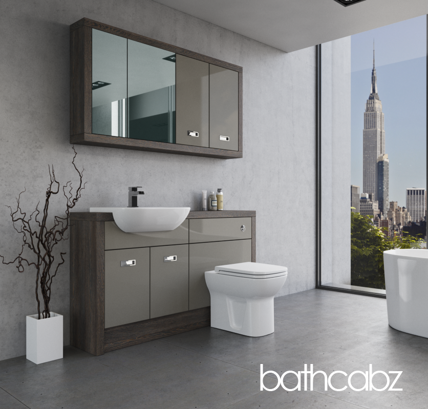 ATHENA NORWICH OAK BASE & WALL UNITS BATHROOM FITTED FURNITURE