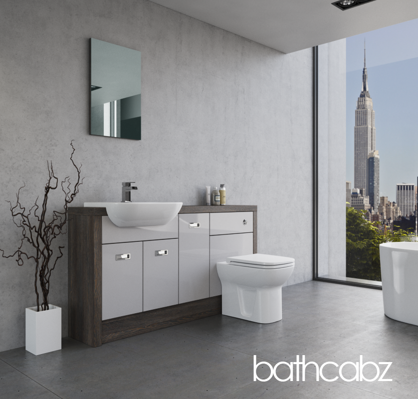 ATHENA NORWICH OAK BASE UNITS BATHROOM FITTED FURNITURE