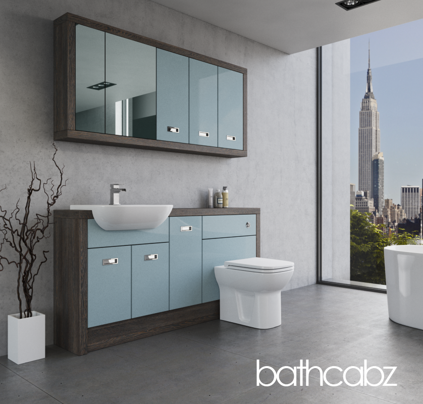 ATHENA NORWICH OAK BASE & WALL UNITS BATHROOM FITTED FURNITURE