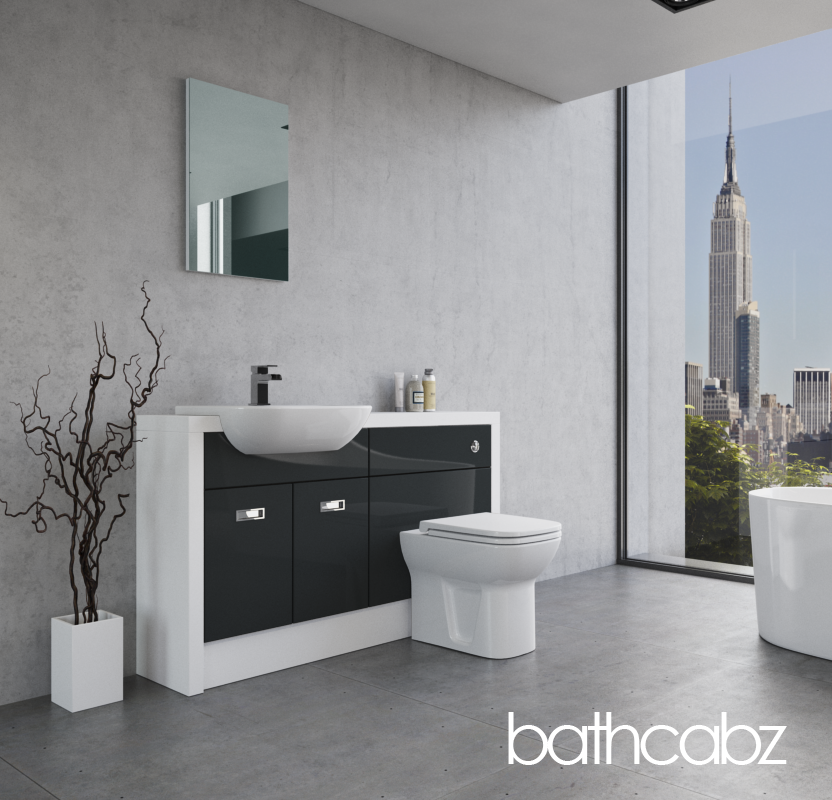 ATHENA WHITE MATT BASE UNITS BATHROOM FITTED FURNITURE