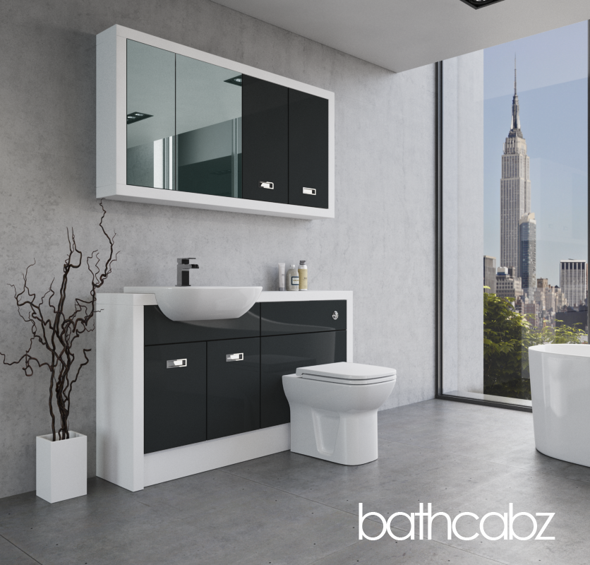 ATHENA WHITE MATT BASE & WALL UNITS BATHROOM FITTED FURNITURE