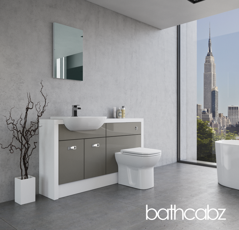 ATHENA WHITE MATT BASE UNITS BATHROOM FITTED FURNITURE