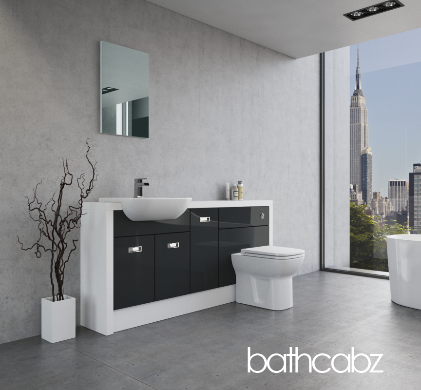 ATHENA WHITE MATT BASE UNITS BATHROOM FITTED FURNITURE
