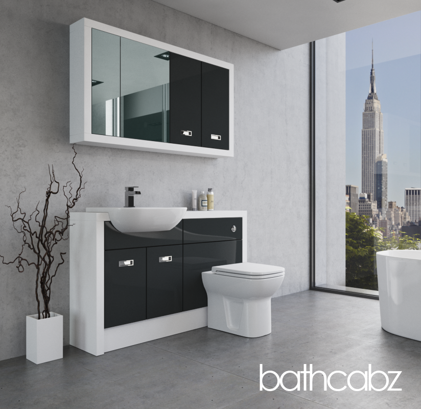 ATHENA WHITE MATT BASE & WALL UNITS BATHROOM FITTED FURNITURE
