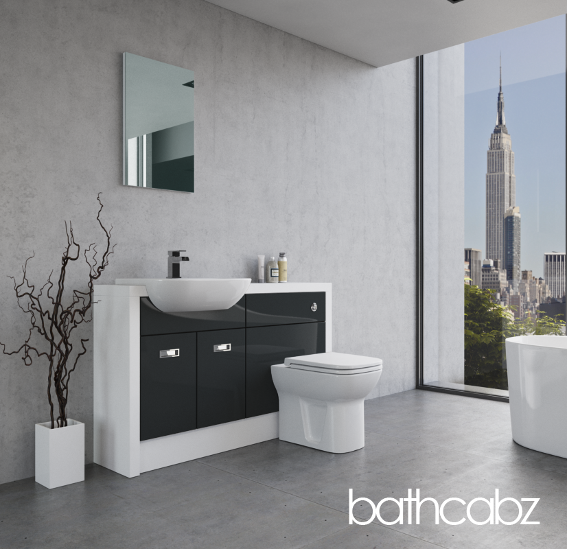 ATHENA WHITE MATT BASE UNITS BATHROOM FITTED FURNITURE