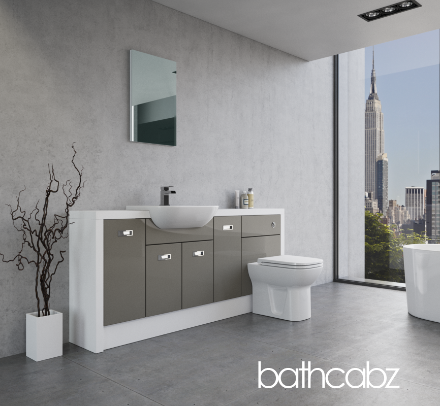 ATHENA WHITE MATT BASE UNITS BATHROOM FITTED FURNITURE