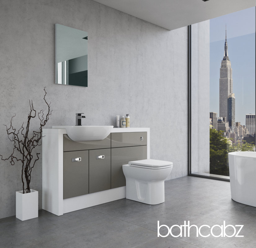 ATHENA WHITE MATT BASE UNITS BATHROOM FITTED FURNITURE