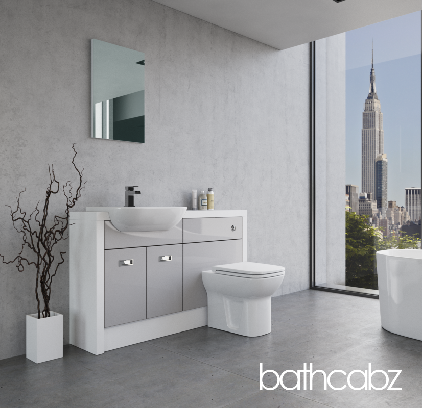 ATHENA WHITE MATT BASE UNITS BATHROOM FITTED FURNITURE