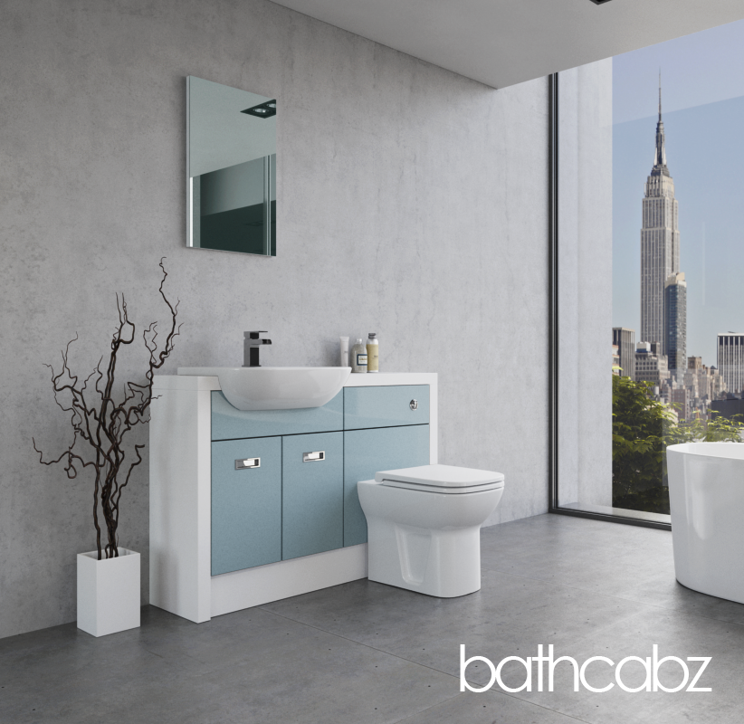 ATHENA WHITE MATT BASE UNITS BATHROOM FITTED FURNITURE