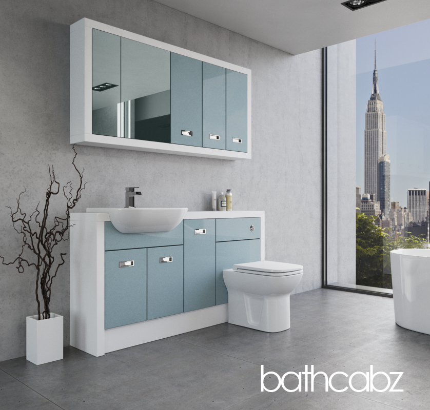 ATHENA WHITE MATT BASE & WALL UNITS BATHROOM FITTED FURNITURE