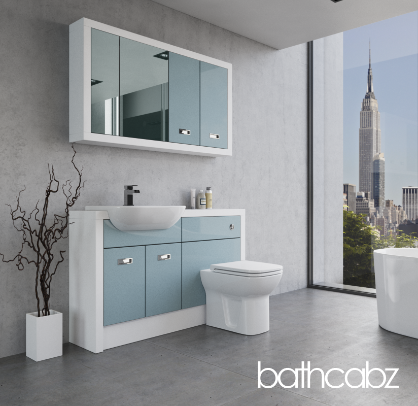 ATHENA WHITE MATT BASE & WALL UNITS BATHROOM FITTED FURNITURE