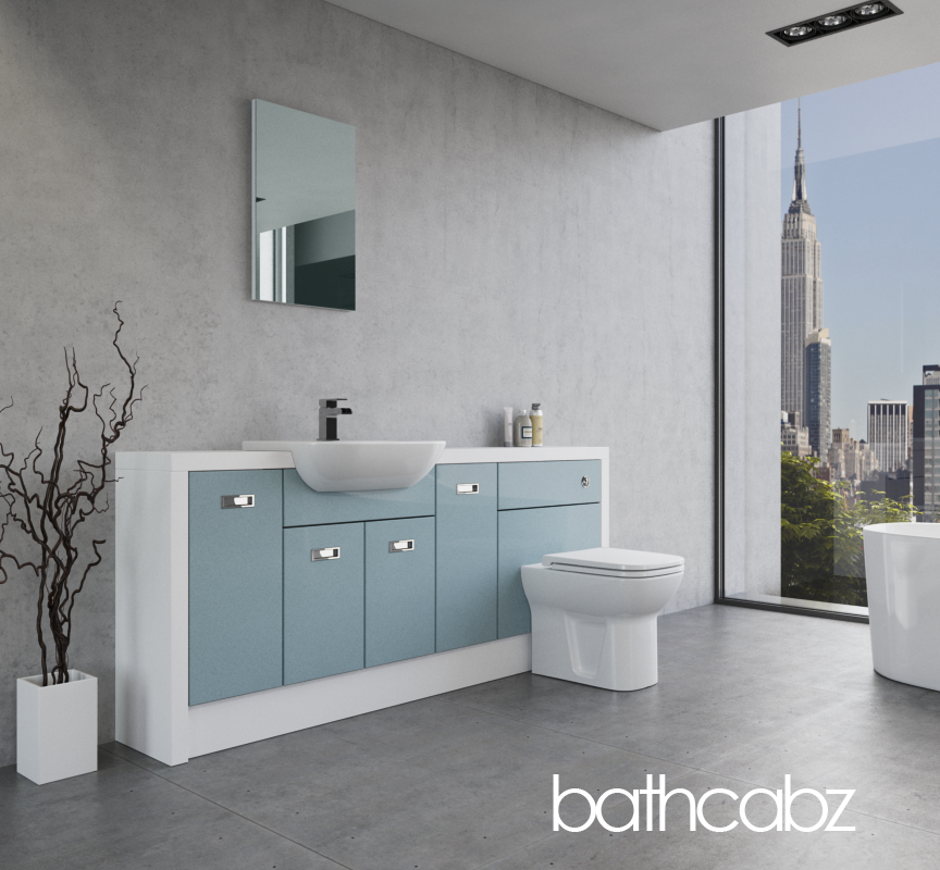 ATHENA WHITE MATT BASE UNITS BATHROOM FITTED FURNITURE