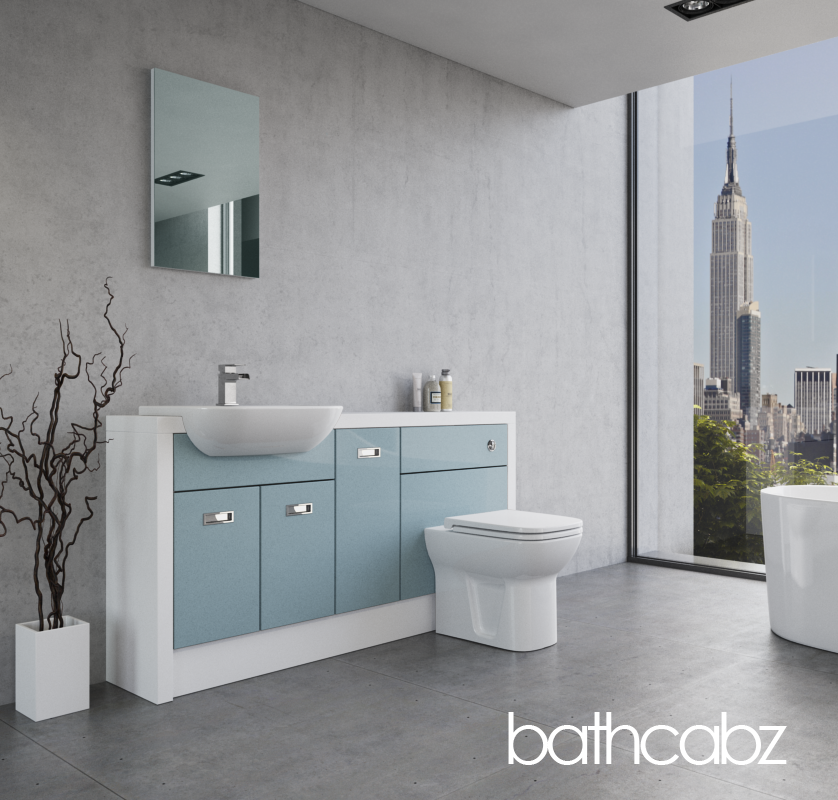 ATHENA WHITE MATT BASE UNITS BATHROOM FITTED FURNITURE