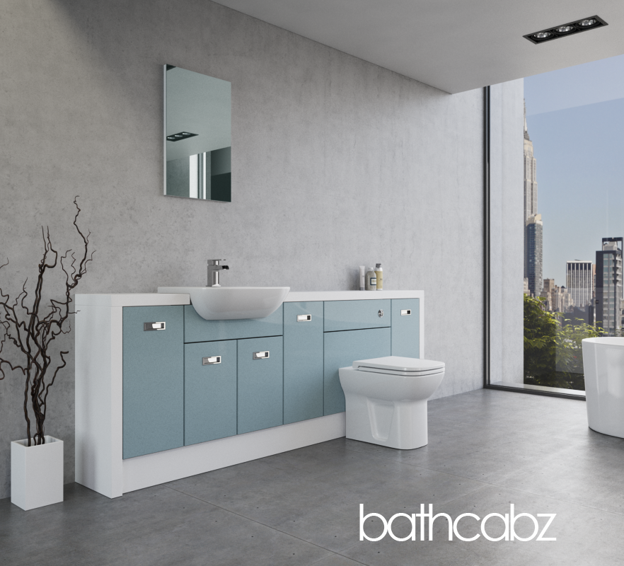 ATHENA WHITE MATT BASE UNITS BATHROOM FITTED FURNITURE
