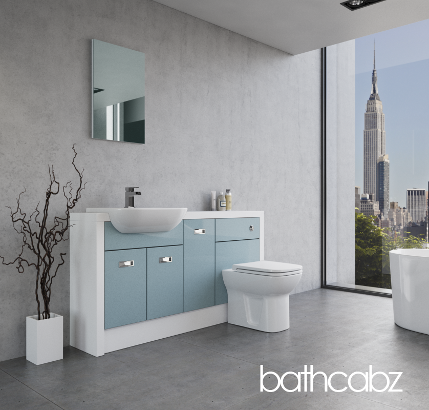 ATHENA WHITE MATT BASE UNITS BATHROOM FITTED FURNITURE