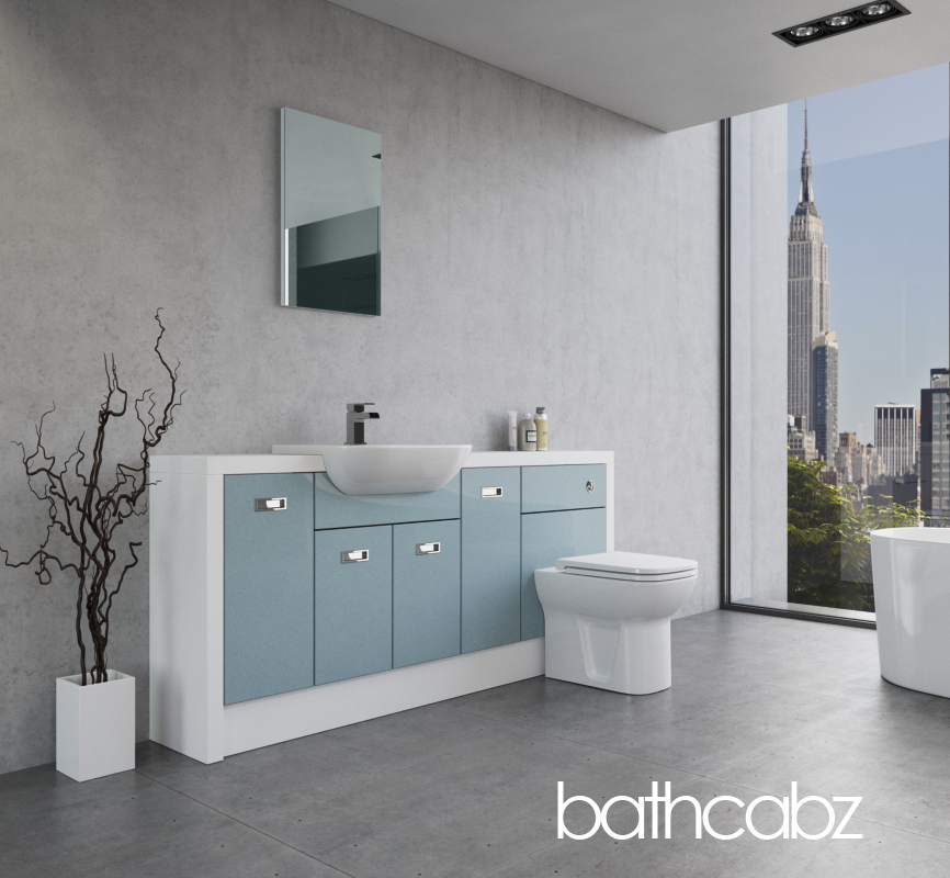 ATHENA WHITE MATT BASE UNITS BATHROOM FITTED FURNITURE