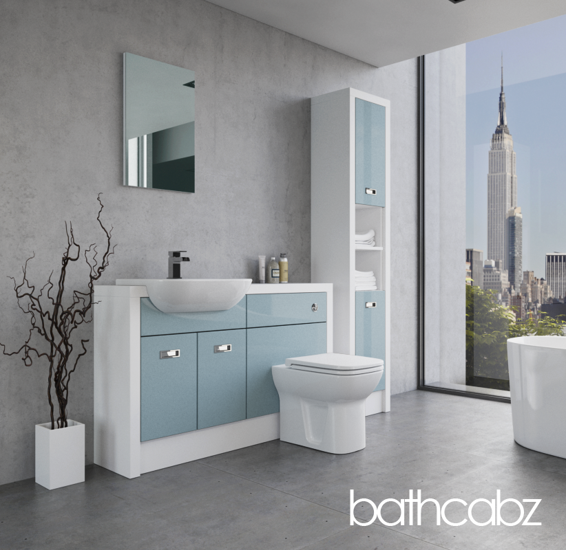 ATHENA WHITE MATT BASE & TALL UNIT BATHROOM FITTED FURNITURE