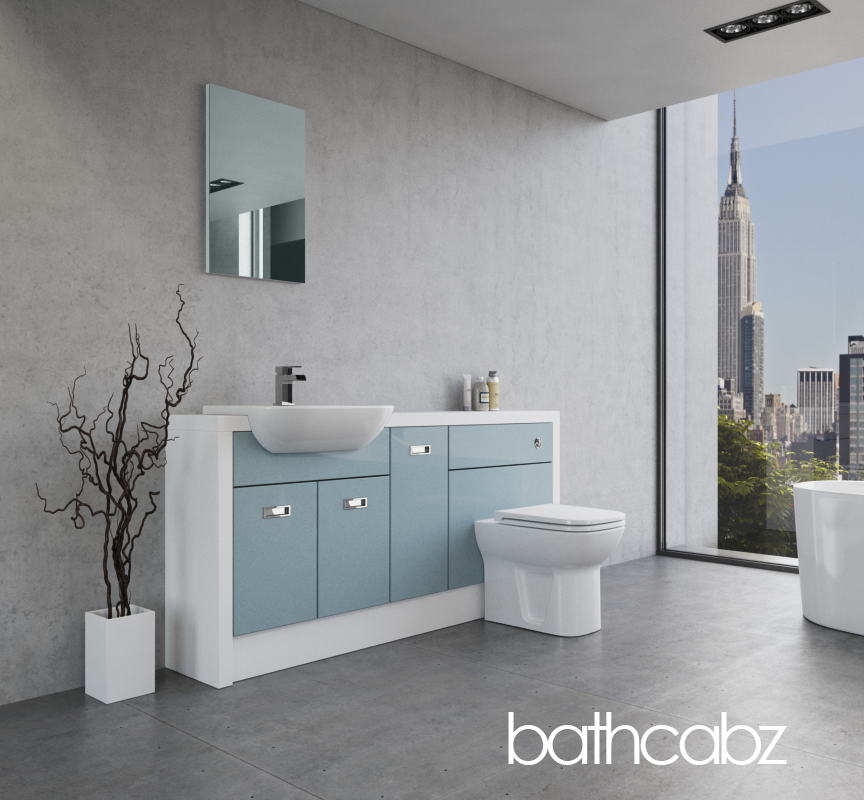ATHENA WHITE MATT BASE UNITS BATHROOM FITTED FURNITURE