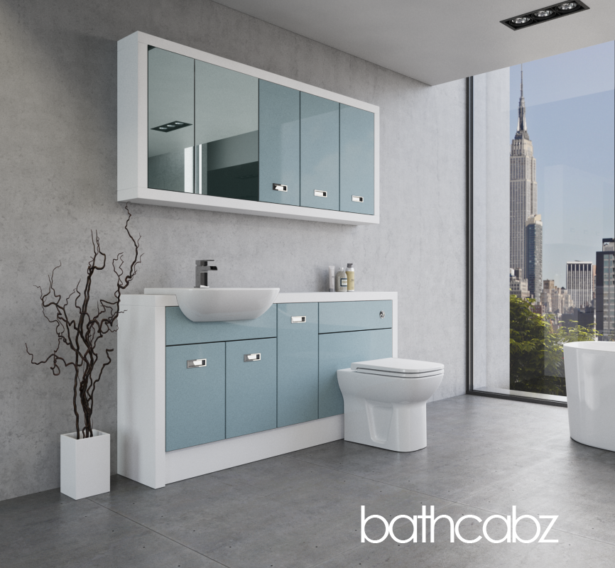 ATHENA WHITE MATT BASE & WALL UNITS BATHROOM FITTED FURNITURE