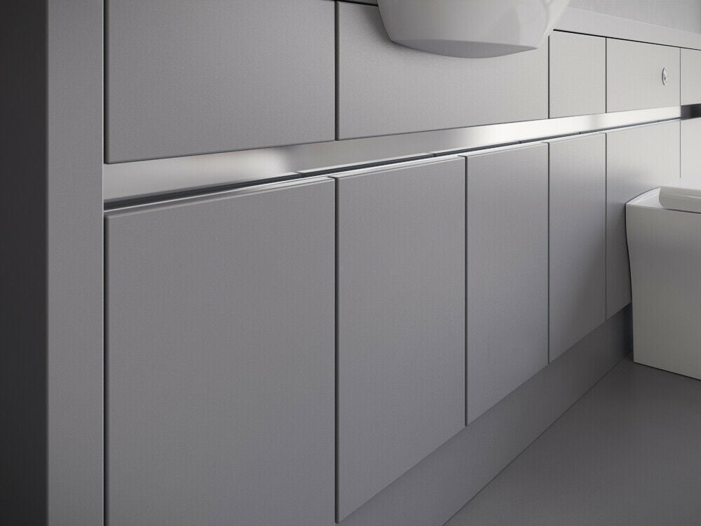 SIDONA HACIENDA BLACK BASE, WALL & TALL UNIT BATHROOM FITTED FURNITURE