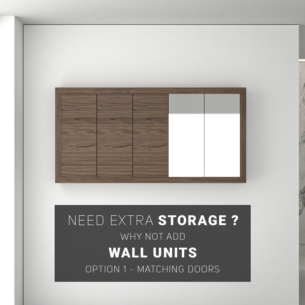 SEVI NORDIC CHESTNUT / REED GREEN MATT BASE UNITS BATHROOM FITTED FURNITURE