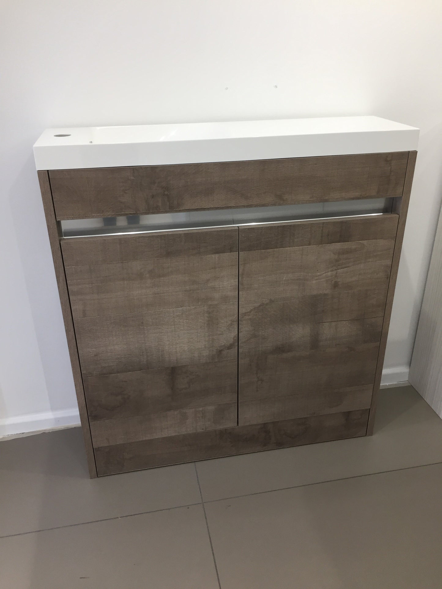 800MM CLOAKROOM JULE BASIN UNIT - CASTEL WALNUT