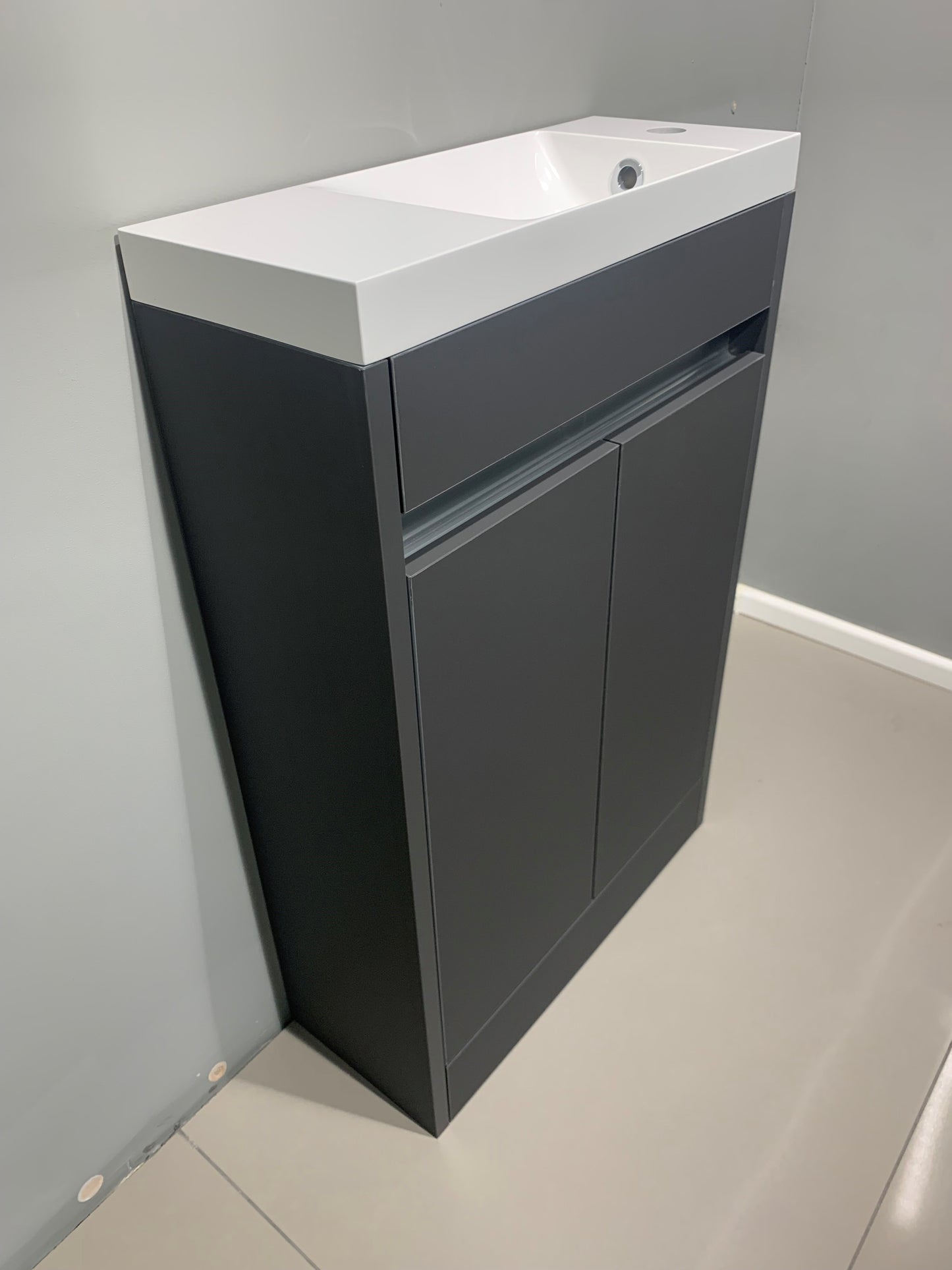 550MM CLOAKROOM JULE BASIN UNIT - ANTHRACITE MATT