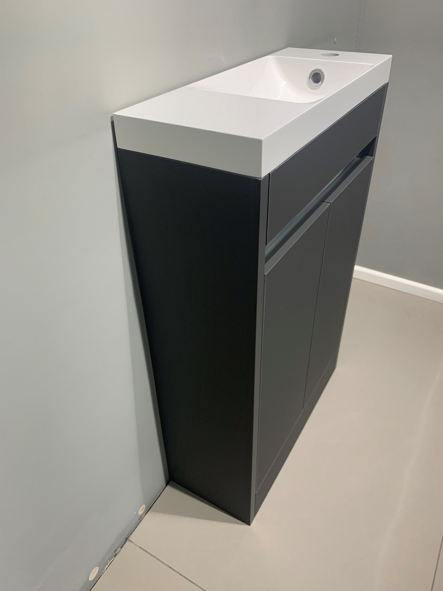 550MM CLOAKROOM JULE BASIN UNIT - ANTHRACITE MATT