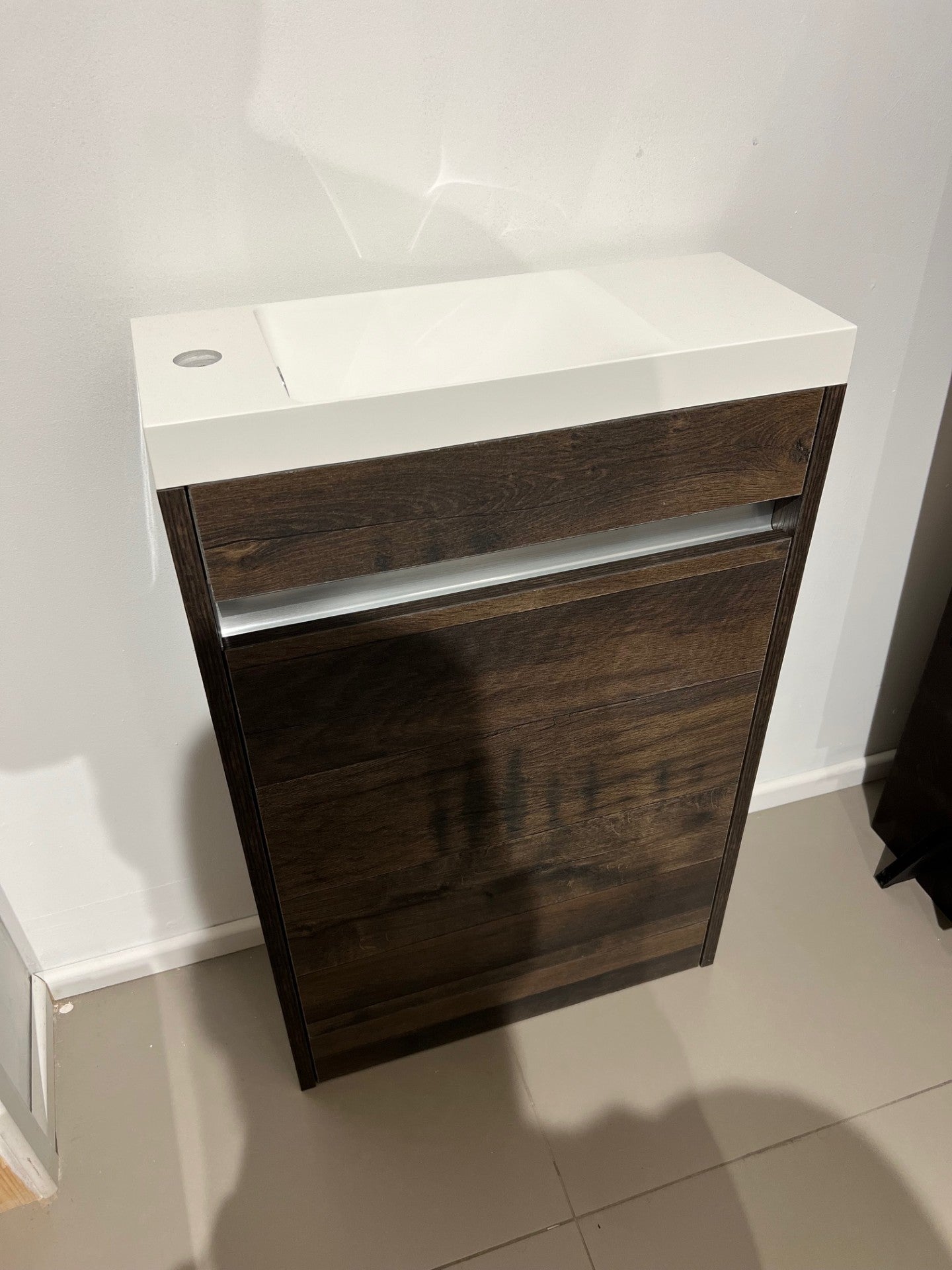 550MM CLOAKROOM BASIN UNIT VANITY SHERWOOD DARK