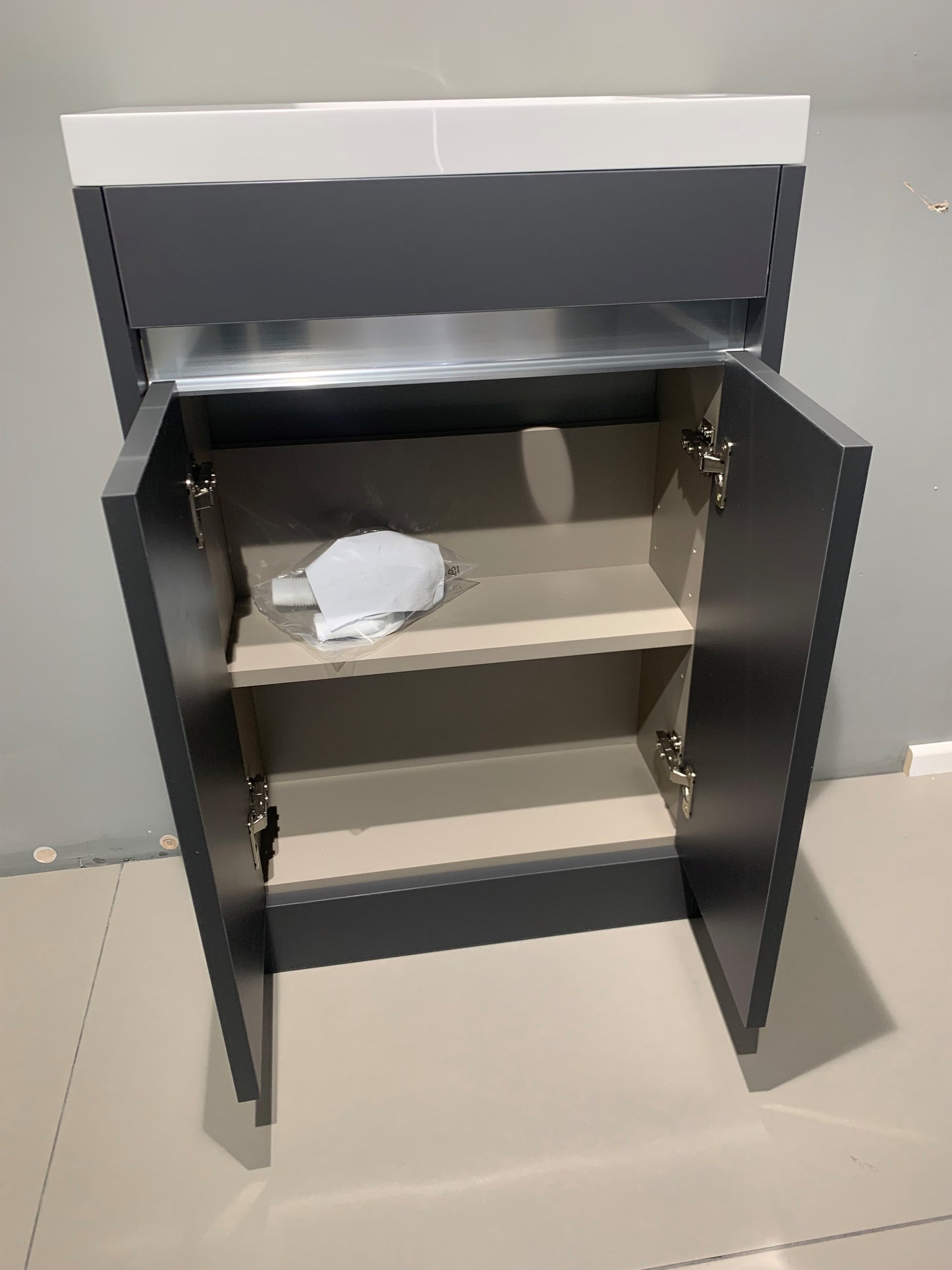 550MM CLOAKROOM JULE BASIN UNIT - ANTHRACITE MATT