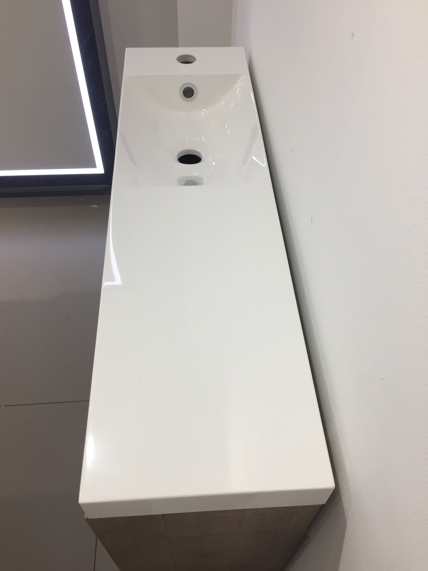 800MM CLOAKROOM JULE BASIN UNIT - CASTEL WALNUT