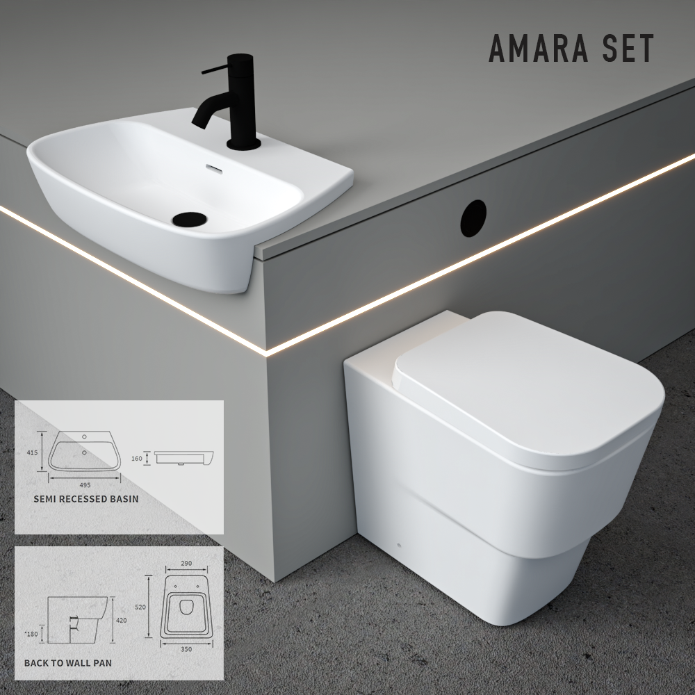 SEVI NORDIC CHESTNUT / BLACK MATT BASE UNITS BATHROOM FITTED FURNITURE