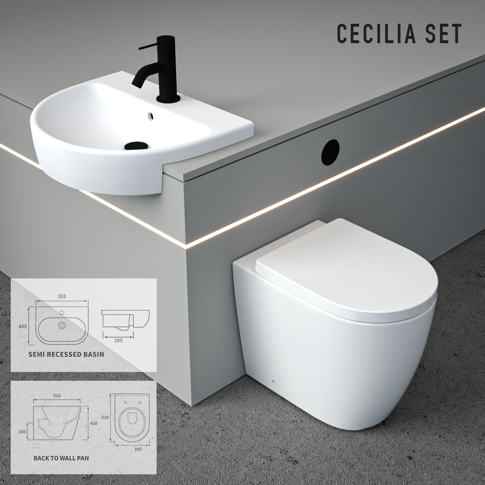 SEVI NORDIC CHESTNUT / BLACK MATT BASE UNITS BATHROOM FITTED FURNITURE