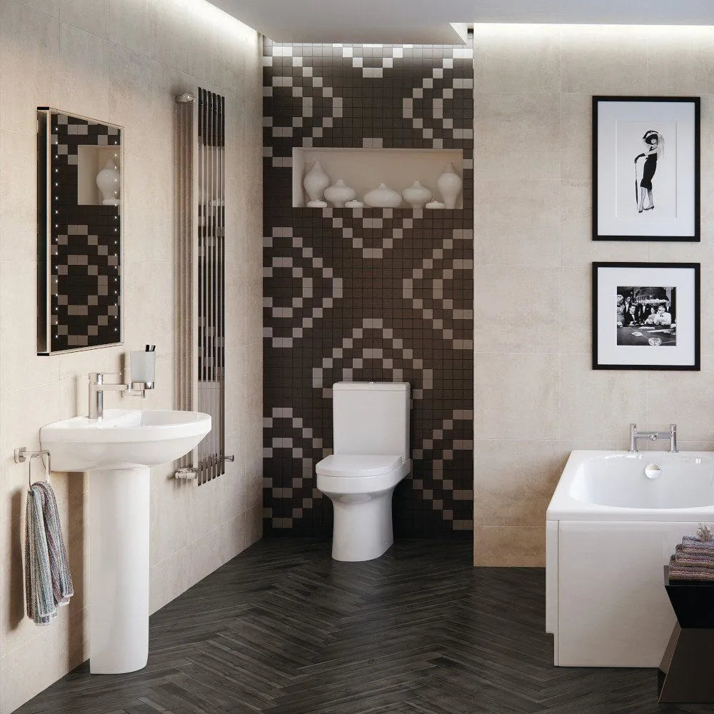 500MM X 390MM 1TH BASIN & FULL PEDESTAL