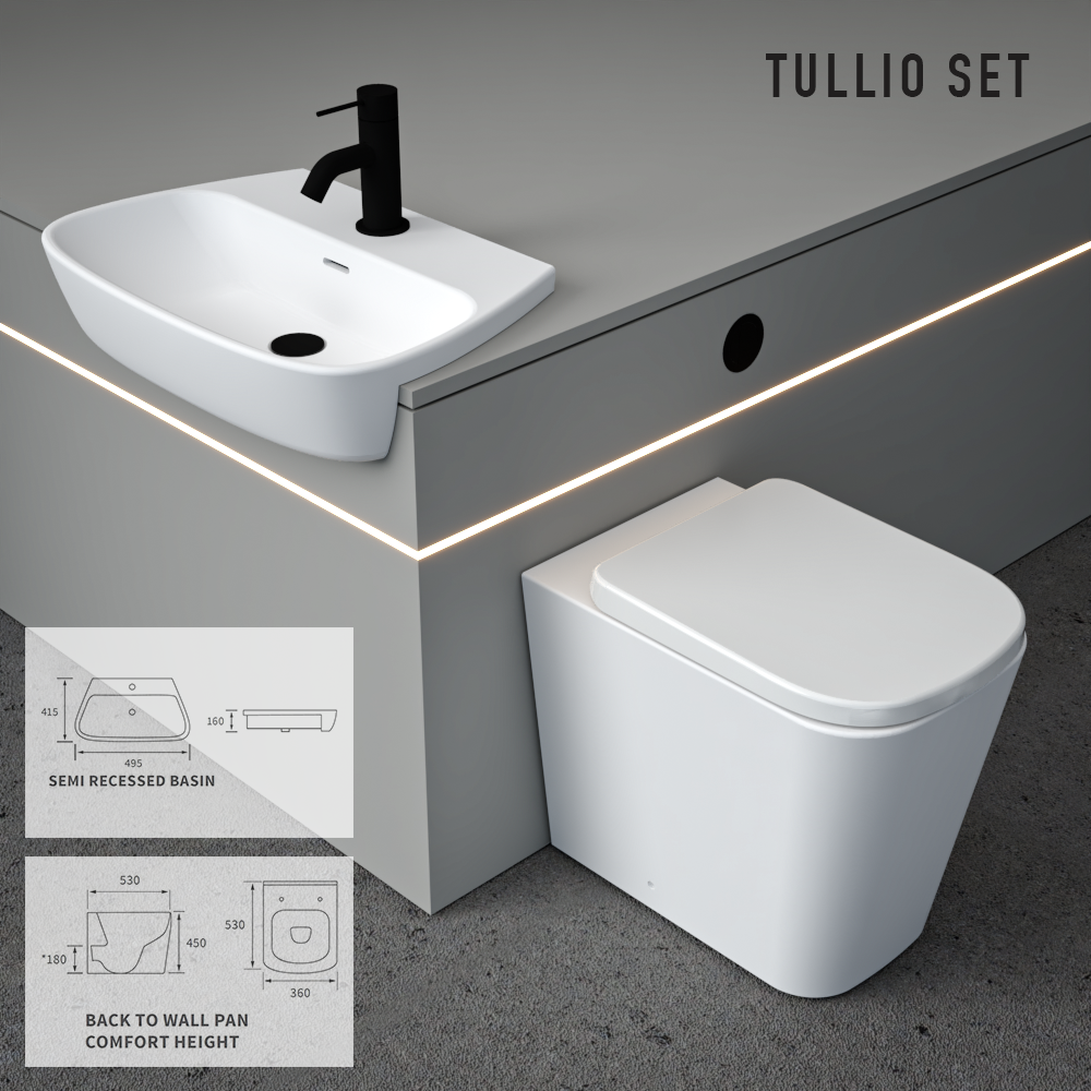 SEVI NORDIC CHESTNUT / BLACK MATT BASE UNITS BATHROOM FITTED FURNITURE