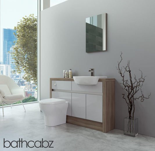SIDONA DRIFTWOOD BASE UNITS BATHROOM FITTED FURNITURE