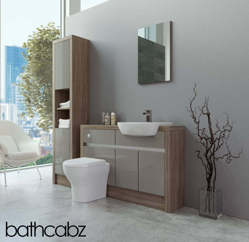 SIDONA DRIFTWOOD BASE & TALL UNIT BATHROOM FITTED FURNITURE