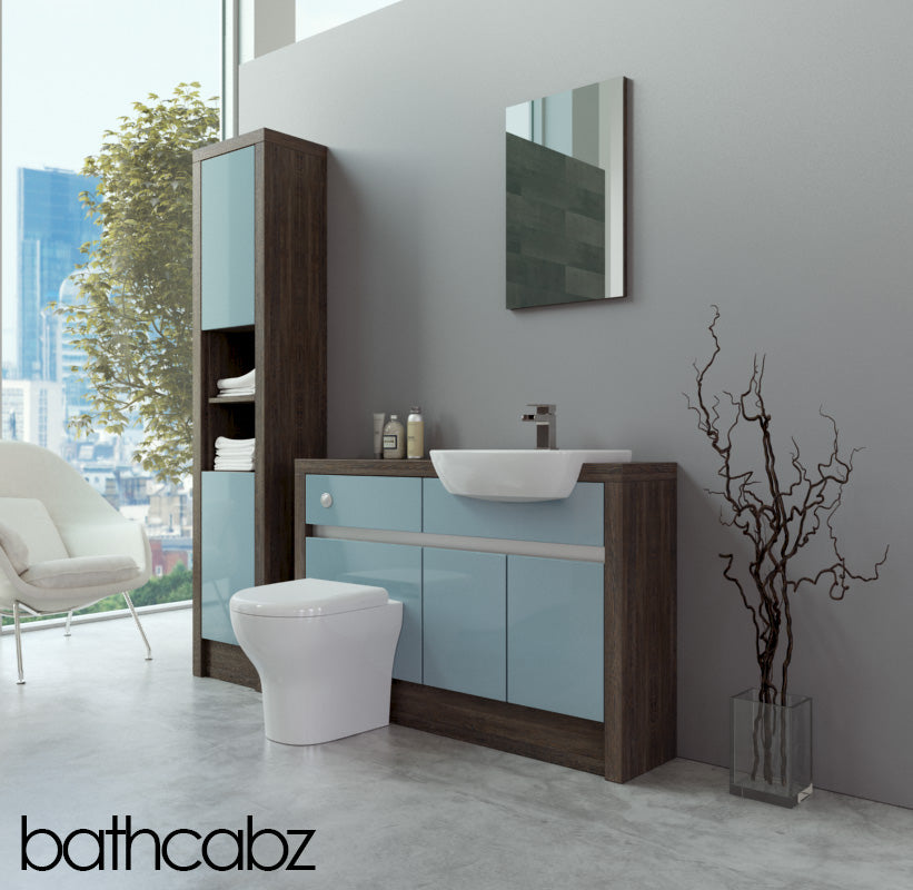 SIDONA MALI WENGE BASE & TALL UNIT BATHROOM FITTED FURNITURE