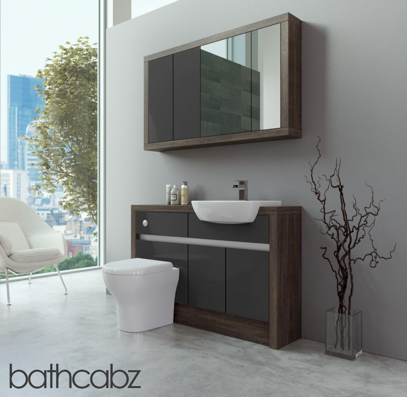 SIDONA MALI WENGE BASE & WALL UNITS BATHROOM FITTED FURNITURE