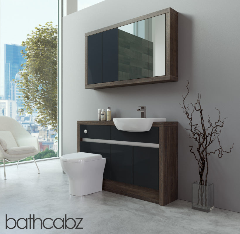 SIDONA MALI WENGE BASE & WALL UNITS BATHROOM FITTED FURNITURE