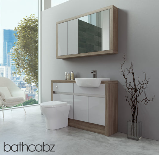 SIDONA DRIFTWOOD BASE & WALL UNITS BATHROOM FITTED FURNITURE