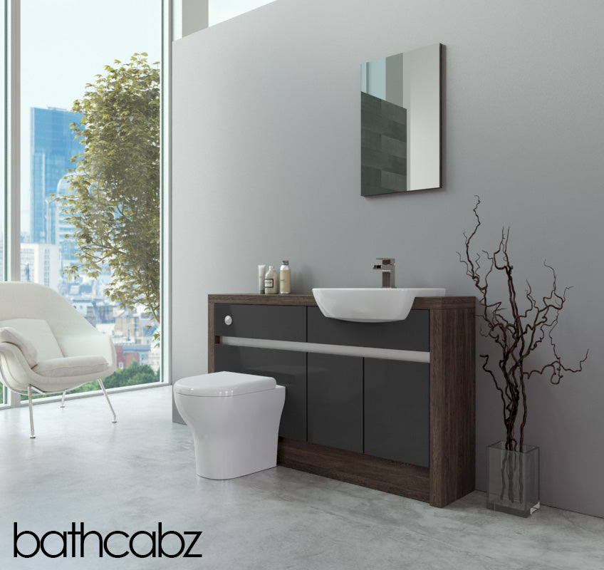 SIDONA MALI WENGE BASE UNITS BATHROOM FITTED FURNITURE