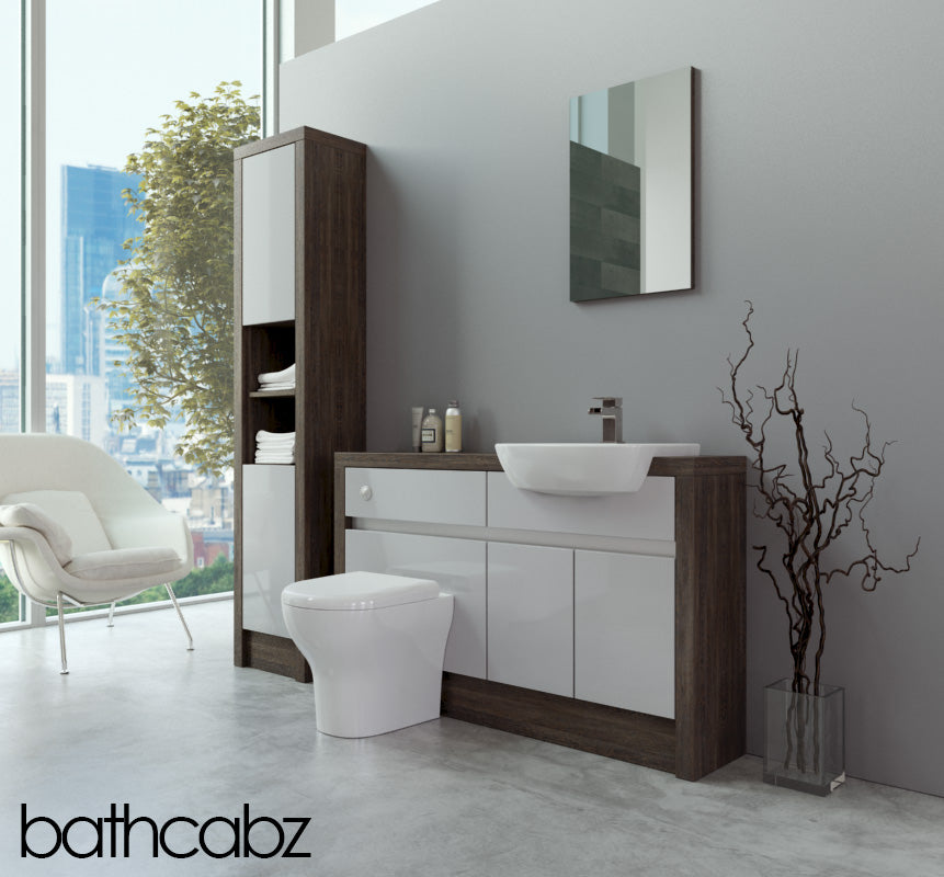 SIDONA MALI WENGE BASE & TALL UNIT BATHROOM FITTED FURNITURE