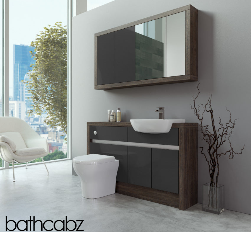 SIDONA MALI WENGE BASE & WALL UNITS BATHROOM FITTED FURNITURE