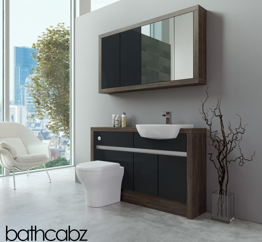 SIDONA MALI WENGE BASE & WALL UNITS BATHROOM FITTED FURNITURE