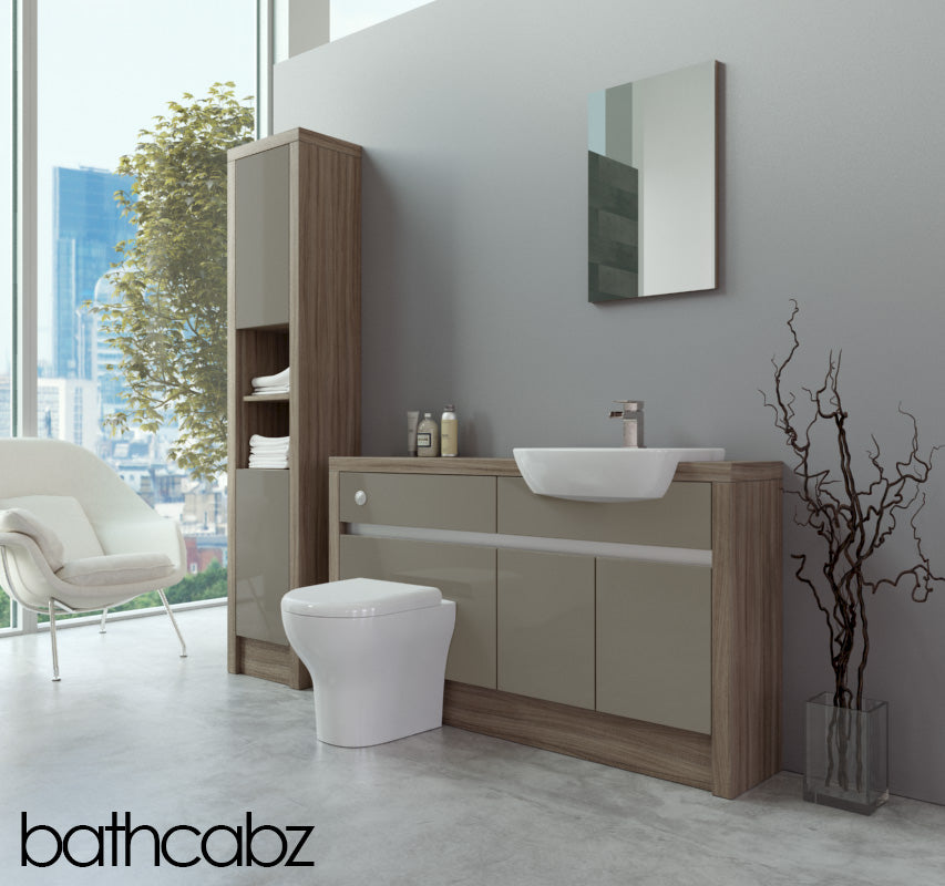 SIDONA DRIFTWOOD BASE & TALL UNIT BATHROOM FITTED FURNITURE