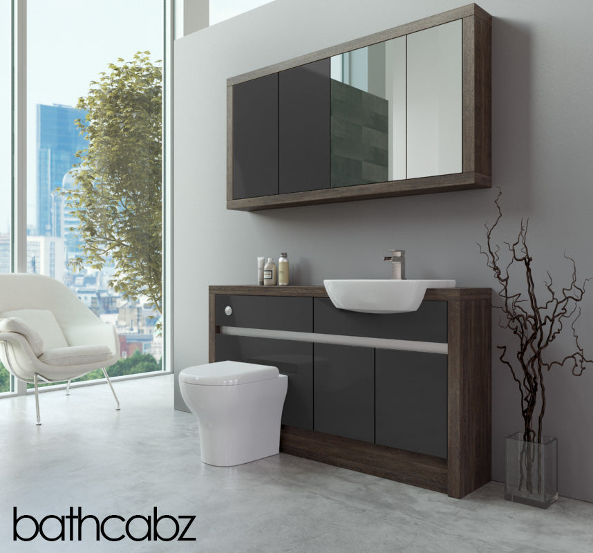 SIDONA MALI WENGE BASE & WALL UNITS BATHROOM FITTED FURNITURE