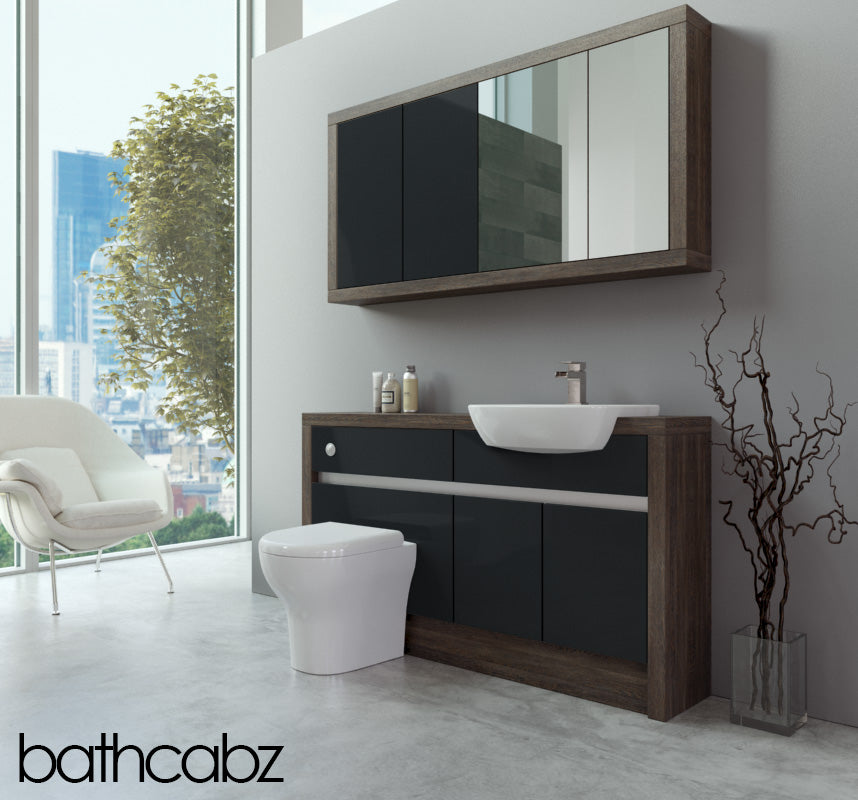 SIDONA MALI WENGE BASE & WALL UNITS BATHROOM FITTED FURNITURE