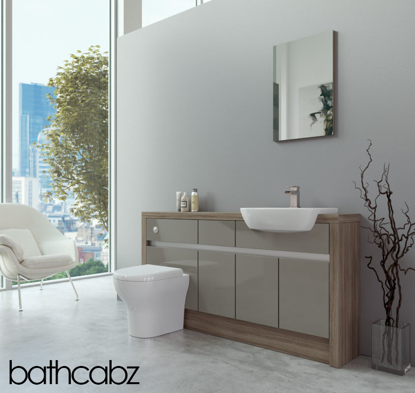SIDONA DRIFTWOOD BASE UNITS BATHROOM FITTED FURNITURE