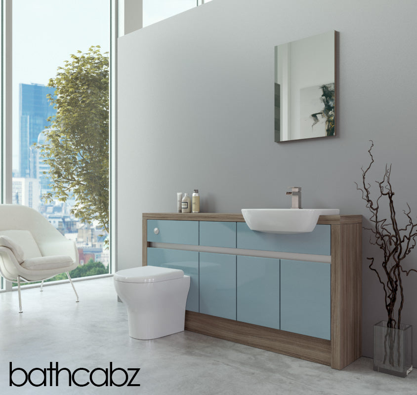 SIDONA DRIFTWOOD BASE UNITS BATHROOM FITTED FURNITURE